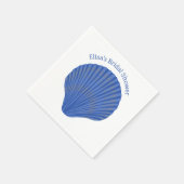Blue Seashells CUSTOM Bridal Showparty Serviette (Ecke)