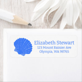 Blue Seashells CUSTOM Mailing-Rücksendeadresse