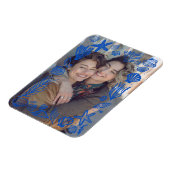Blue Seashells Frame Custom Foto Magnet (Linke Seite)