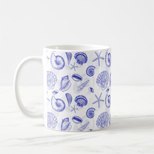 Blue Seashells Kaffeepause Tasse - Ideal für Stran (Links)