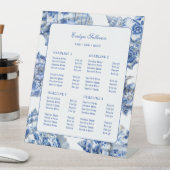 Blue Seashells Price List Pedestal Sign Sockelschild (In Situ)