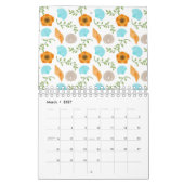 Blue Seashells Sea Snail Orange Blume Kalender (Mär 2027)