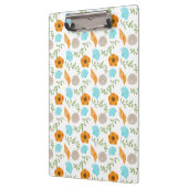 Blue Seashells Sea Snail Orange Flower Klemmbrett (Links)