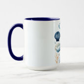 Blue Seashells Summer Mug | Custom Name Tasse (Links)