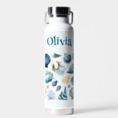 Blue Seashells Thor Bottle | Custom Name Trinkflasche (Vorne)