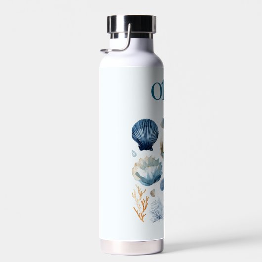 Blue Seashells Thor Bottle | Custom Name Trinkflasche (Rechts)