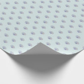 Blue Seashells Wrapping Paper Geschenkpapier (Ecke)