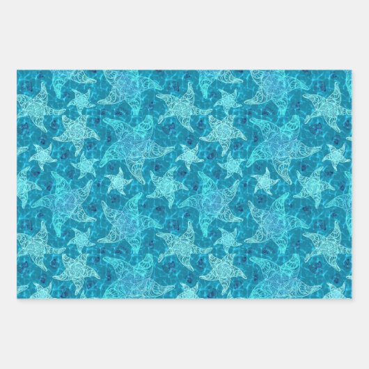 Blue Seaside Collection Geschenkpapier Set (Vorderseite 2)