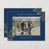 Blue Season Weihnachten Weihnachten Custom Foto (Vorne/Hinten)