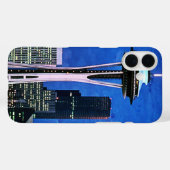 Blue Seattle Skyline Duschvorhang Case-Mate iPhone Hülle (Rückseite (Horizontal))