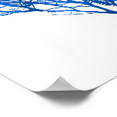 Blue Seaweed Print No. 10 Coastal Botanical Print. Poster (Ecke)