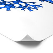 Blue Seaweed Print No. 12 Coastal Botanical Print. Poster (Ecke)