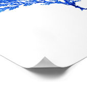 Blue Seaweed Print No. 4 Coastal Botanical Print. Poster (Ecke)