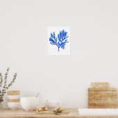 Blue Seaweed Print No. 4 Coastal Botanical Print. Poster (Küche)