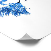 Blue Seaweed Print No. 6 Coastal Botanical Print. Poster (Ecke)