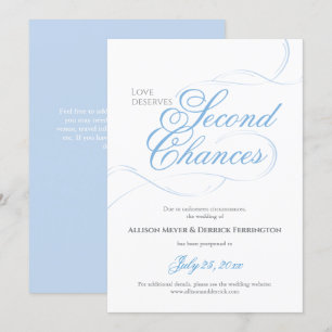Blue Second Chances Hochzeitspause Einladung