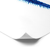 Blue Seepferd Art Print no.1 Beach Wall Art Deco Poster (Ecke)