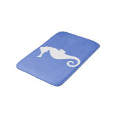 Blue Seepferd Bath Mat Badematte (Schrägansicht)