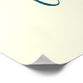 Blue Seepferd Inspiration Zitat über Träume Poster (Ecke)