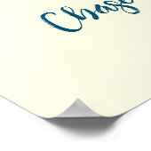 Blue Seepferd Inspiration Zitat über Träume Poster (Ecke)