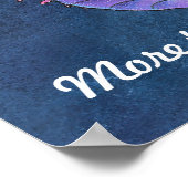 Blue Seepferd Print Poster (Ecke)