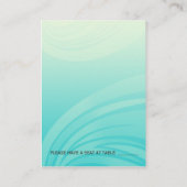 Blue Seepferd Wedding Platzkarten (Rückseite)