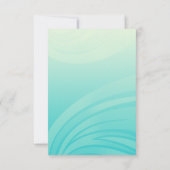 Blue Seepferd Wedding RSVP Cards Karte (Rückseite)