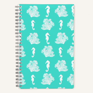 Blue Seepferde Coastal Beach Notizblock