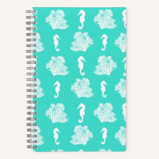Blue Seepferde Coastal Beach Notizblock (Vorderseite)