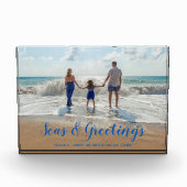 Blue Sees und Greetings Beach Weihnachten Fotoblock (Vorderseite)