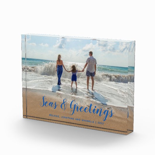 Blue Sees und Greetings Beach Weihnachten Fotoblock (Rechts)