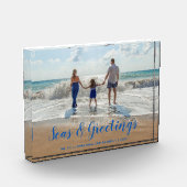 Blue Sees und Greetings Beach Weihnachten Fotoblock (Links)