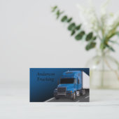 Blue Semi mit Trailer, Visitenkarte (Stehend Vorderseite)