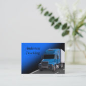 Blue Semi mit Trailer, Visitenkarte (Stehend Vorderseite)