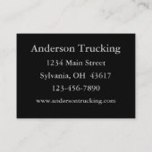 Blue Semi mit Trailer, Visitenkarte (Rückseite)