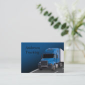 Blue Semi mit Trailer, Visitenkarte (Stehend Vorderseite)