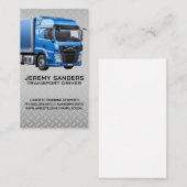 Blue Semi Truck | Hintergrund aus Diamantplatte Visitenkarte (Vorne/Hinten)