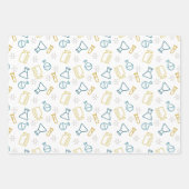 Blue Senard Science Atoms Molecules Laboratory Geschenkpapier Set (Vorderseite 3)