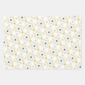 Blue Senard Science Atoms Molecules Laboratory Geschenkpapier Set (Vorderseite 2)