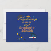 Blue Senior Class 2025 Abschluss Einladung (Vorderseite)
