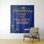 Blue Senior Class 2025 Abschluss Wandteppich (Beispiel)