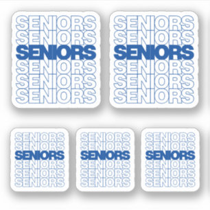 Blue Seniors Seniors Seniors Custom Cut Sticker