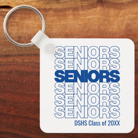 Blue Seniors Seniors Seniors Schlüsselanhänger (Vorderseite)