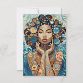 "Blue Serenity" Flat Dankeschön Karte (Vorderseite)