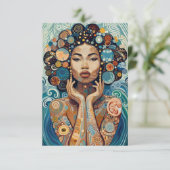 "Blue Serenity" Flat Dankeschön Karte (Stehend Vorderseite)