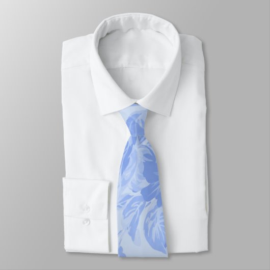 Blue Serenity Floral Toile Neck Tie Krawatte (Gebunden)