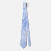 Blue Serenity Floral Toile Neck Tie Krawatte (Vorderseite)