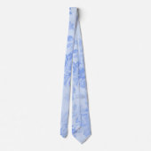 Blue Serenity Floral Toile Neck Tie Krawatte (Rückseite)