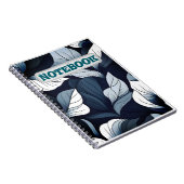 Blue Serenity Leaf Notebook Notizblock (Rechte Seite)