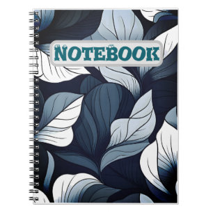 Blue Serenity Leaf Notebook Notizblock